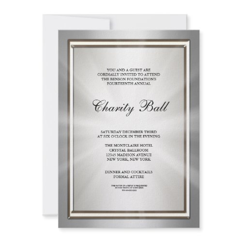 Silver Corporate Event Party Invitation Template
