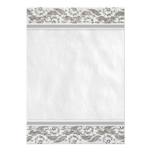 Silver Country Lace Wedding Invitations