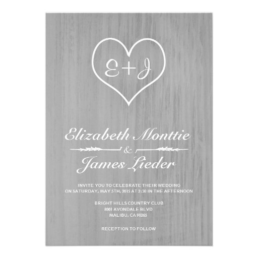 Silver Country Wedding Invitations