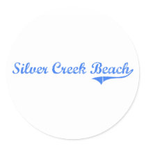 Silver Creek Beach Wisconsin Classic Design Round Sticker
