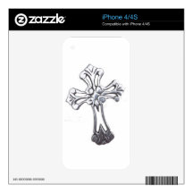 silver cross iPhone 4 decal