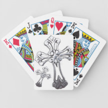 silver crosses deck of cards