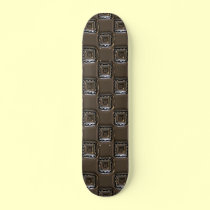 Silver cut metal squares Skateboard skateboards