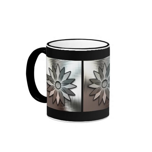 Silver Daisies Flower Mug mug