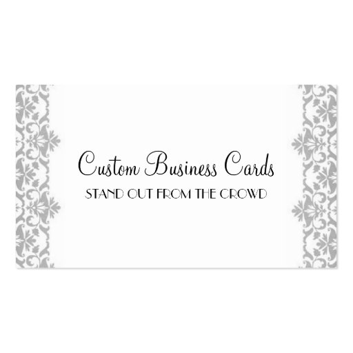 Silver Damask Business Card