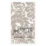 Silver Damask Business Card Templates
