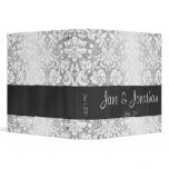 Silver Damask Custom 1.5" Wedding Binder