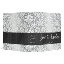 Silver Damask Custom 2" Wedding Binder