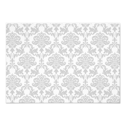 Silver Damask Invitation