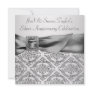 Silver Damask Silver 25th Anniversary Party Custom Announcements