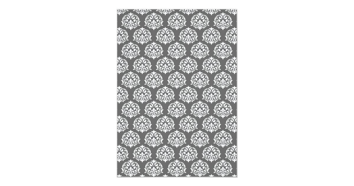 Silver Damask Wedding Invitations | Zazzle
