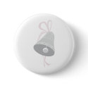 Silver Decorated Wedding Bell with Pink Bow buttons