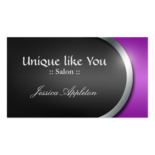 Silver-Design Curve - Purple Appointment Cards Business Card Templates