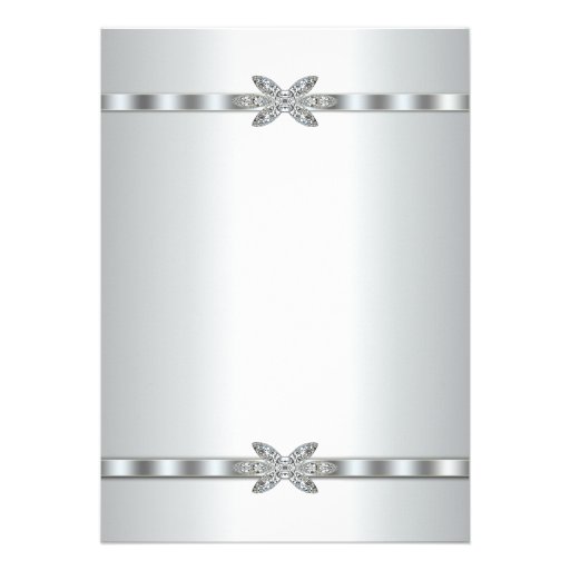 Silver Diamonds 25th Anniversary Party Invitations