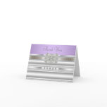 Silver Diamonds Lavender Purple Thank You Cards