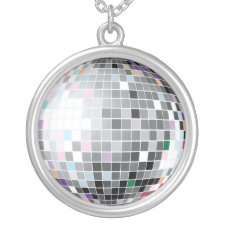 Silver Disco Ball Chain necklace
