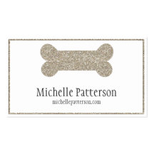 Silver Dog Bone Business Card Design