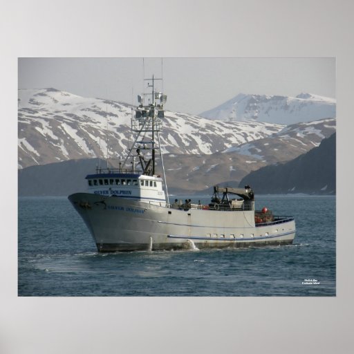 Silver Dolphin, Crab Fishing Boat Poster Zazzle