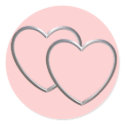 Silver Double Hearts stickers by kokobaby Silver Double Hearts stickers