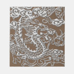 Silver Dragon on Brown Leather Texture notepads
