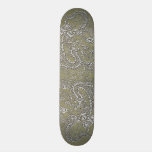 Silver Dragon on Khaki Leather Texture skateboards