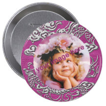 Silver Dragon on Magenta Pink Leather Texture