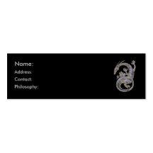 Silver Dragon Profile Cards Business Card Templates