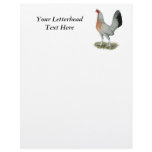 Silver Duckwing Game Hen letterhead