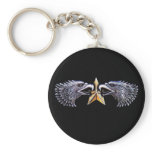 Silver Eagles with Gold Star Key Chain