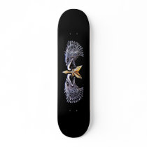 Silver Eagles with Gold Star Skateboard Deck