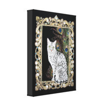 Silver Egyptian Mau Gallery Wrap Canvas