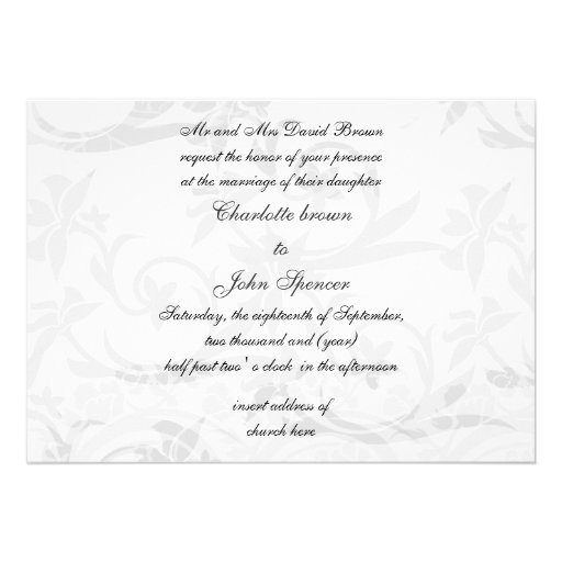 silver eiffel tower Paris wedding invitation