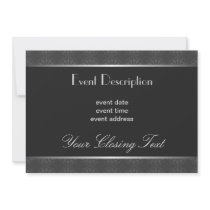 Silver Elegant Invitation Card