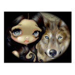 "Silver Eyed Wolf" Postcard postcards