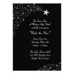 Silver Falling Stars Prom Formal Invitations