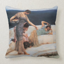 Silver Favorites by Lawrence Alma-Tadema Throw Pillows