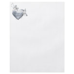 Silver Filigree Heart &amp; White Roses Personalized Flyer