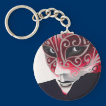 Silver Flair Mask Painting keychains
