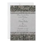 Silver Floral &amp; Lace Save the Date Announcement