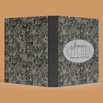 Silver Floral Recipe Binder binders