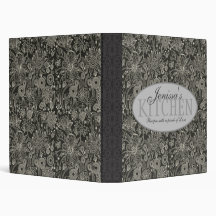 Silver Floral Recipe Binder