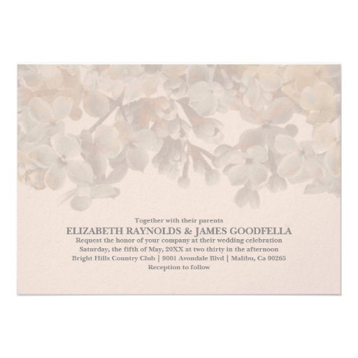 Silver Floral Wedding Invitations