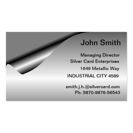 Silver Foil 2 Business Card (front side)