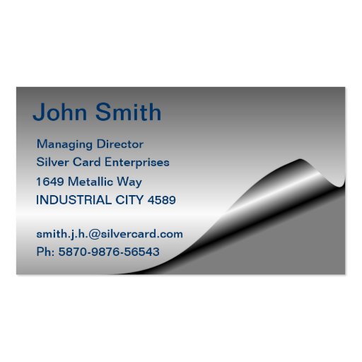 Silver Foil Business Card (front side)