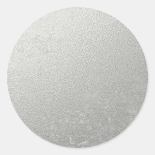 Silver Foil Printed Classic Round Sticker Zazzle