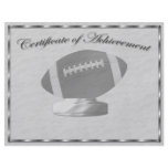 Silver Football Certificate of Achievement Custom Flyer