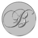 Silver Formal Wedding Monogram B Seal stickers by TDSwhite Silver Formal Wedding Monogram B Seal stickers