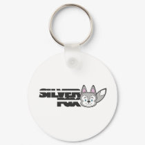 Silver fox logo keychains