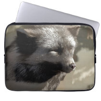Silver Fox Wild Animal Fox-lover Wildlife Artwork Laptop Computer Sleeve