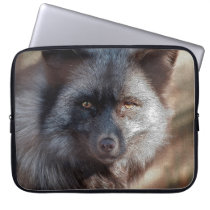 Silver Fox Wild Animal Fox-lover Wildlife Artwork Laptop Computer Sleeve